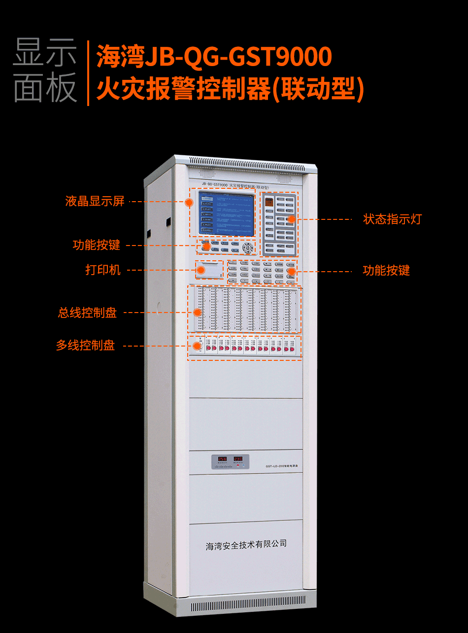 海湾JB-QG-GST9000火灾报警控制器(联动型)显示面板