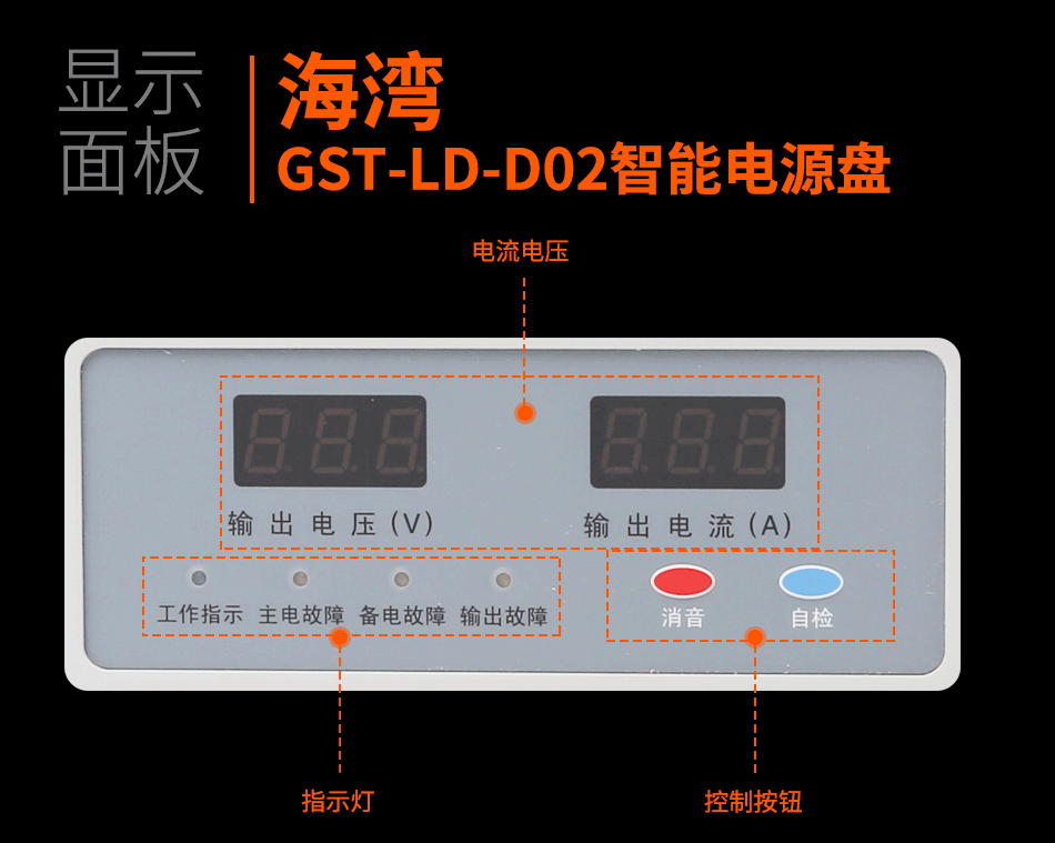 GST-LD-D02智能电源盘显示面板