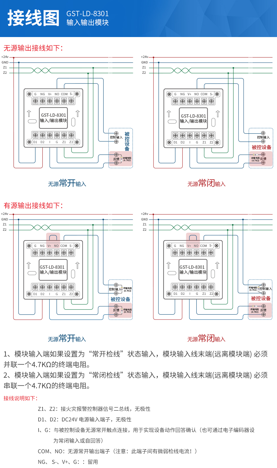 GST-LD-8301输入输出模块