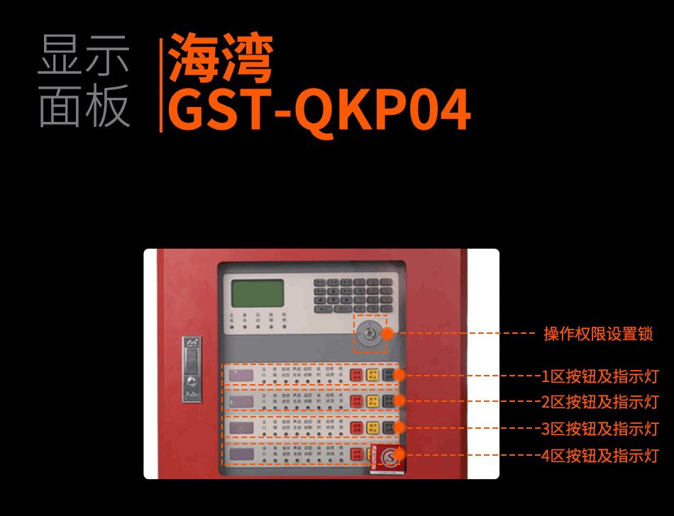 GST-QKP04气体灭火控制器显示面板