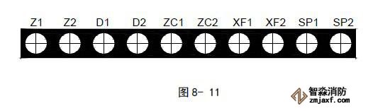  GST-LD-8305广播输出模块接线端子示意图