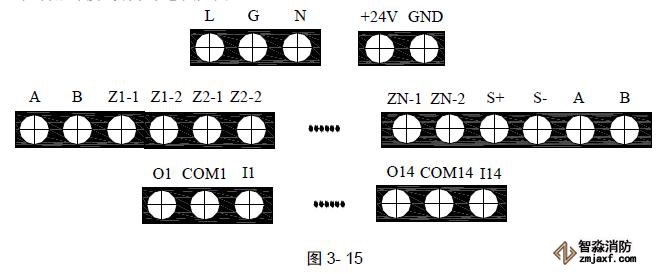 JB-QG/QT-GST9000火灾报警控制器接线端子图