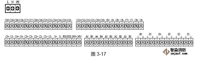 控制器外接线端子示意图如图