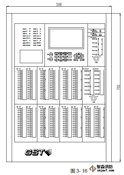 JB-QB-GSTN1500 火灾报警控制器（联动型）的外形如图