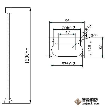 LZ1001型立柱外形示意图