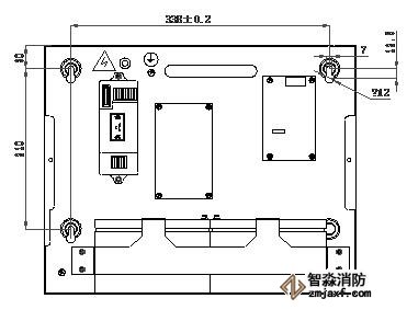 海湾可燃气体报警控制器/主机JB-KR-GST004墙壁安装图