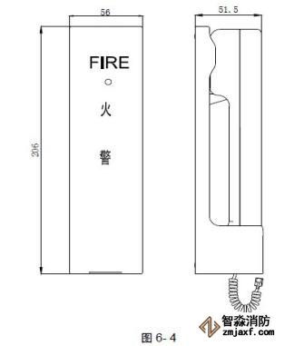 GST-TS-100A/100B消防电话分机外形尺寸图