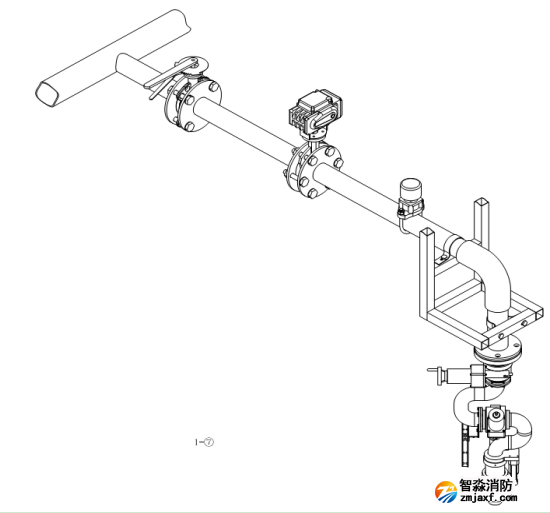 PSKD20电控消防水炮系统安装图